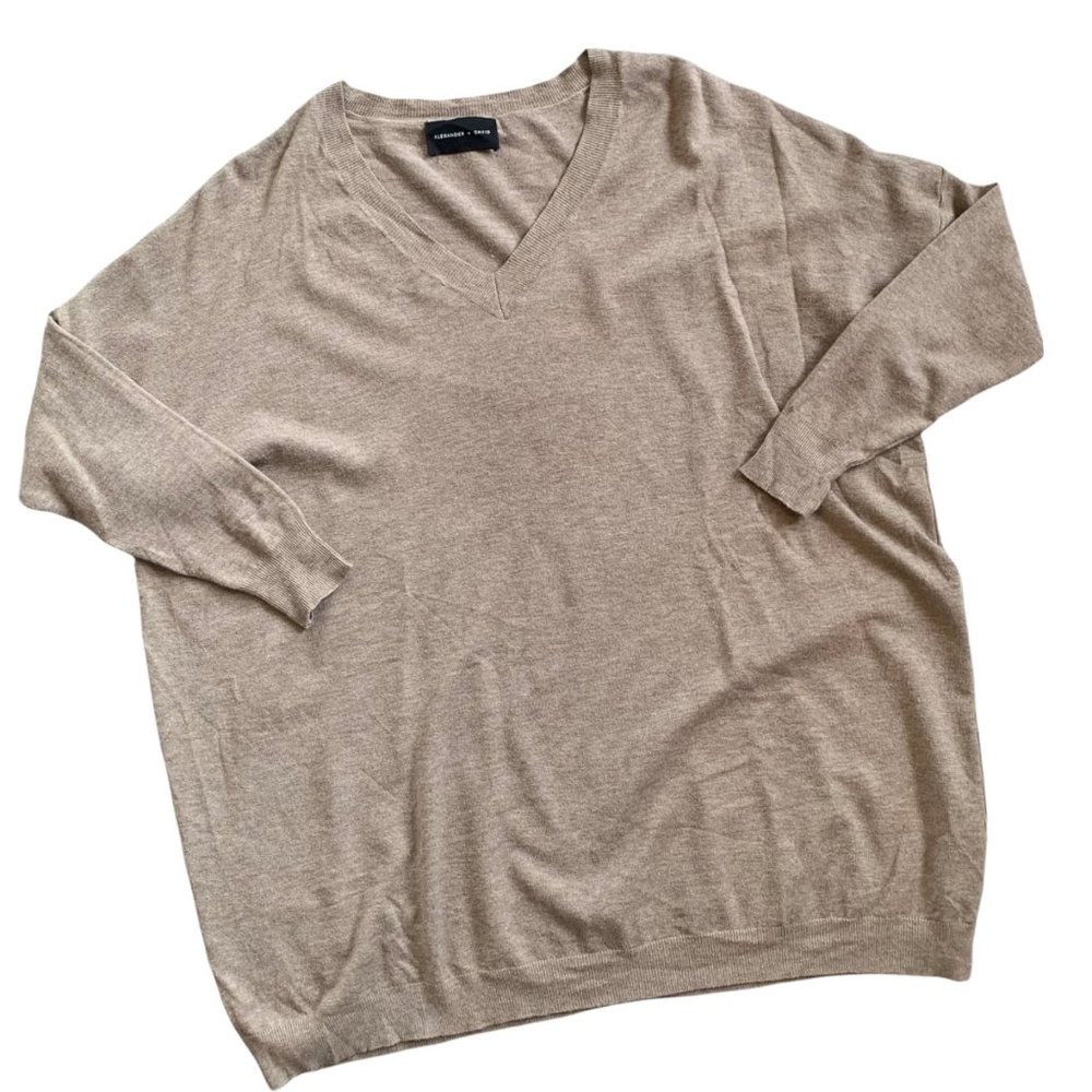 Alexander + David Super Soft Tan Oversized Dolman Sweater